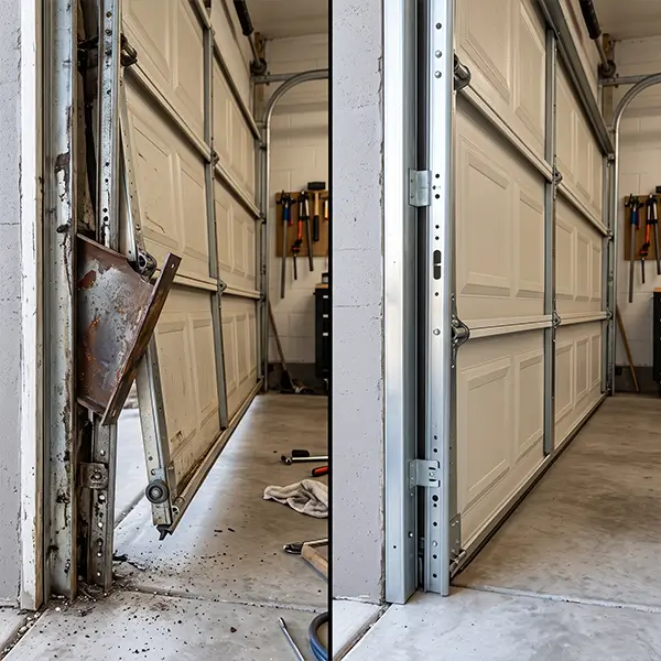 Garage Door Maintenance before and after in Manvel TX