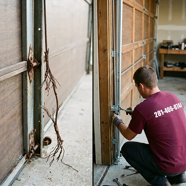Garage Door Parts before and after in Manvel TX