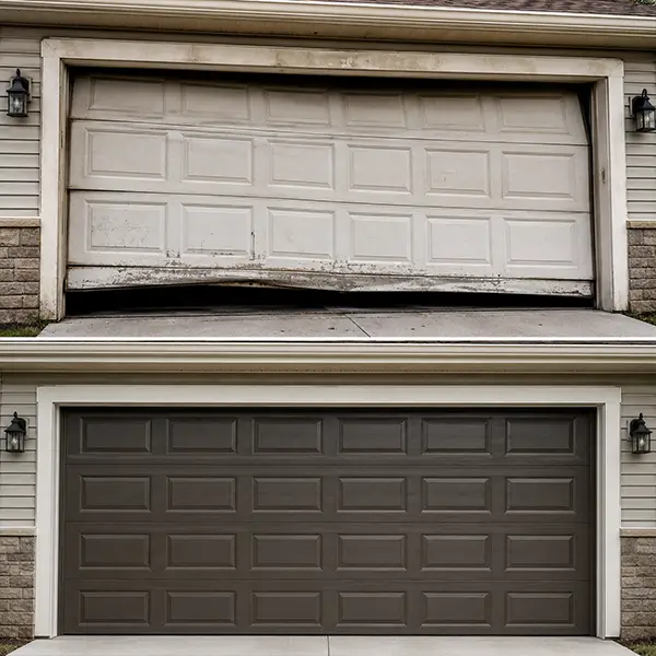 Garage Door Repair before and after in Manvel TX
