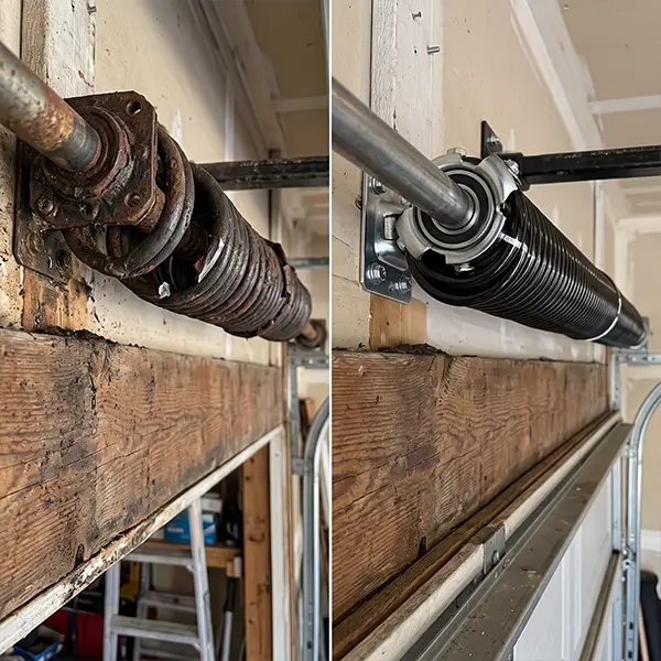 Garage Door Spring before and after in Manvel TX